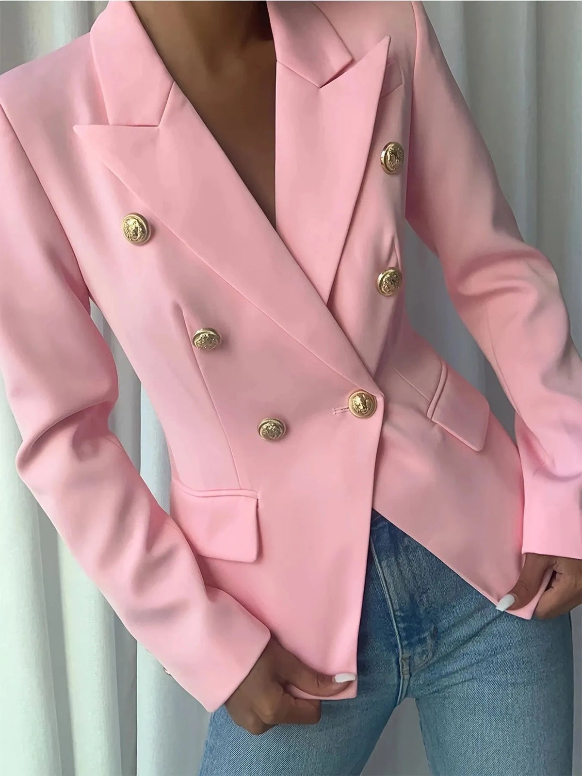 Blazer Lapel Collar Workwear Casual Chic Modern Trendy