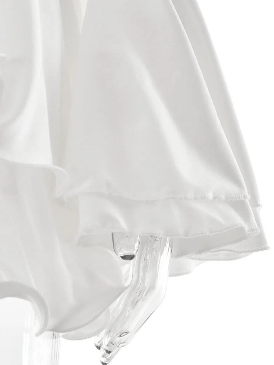 V-neck Long Sleeve Ruffle Mini&Short Dresses