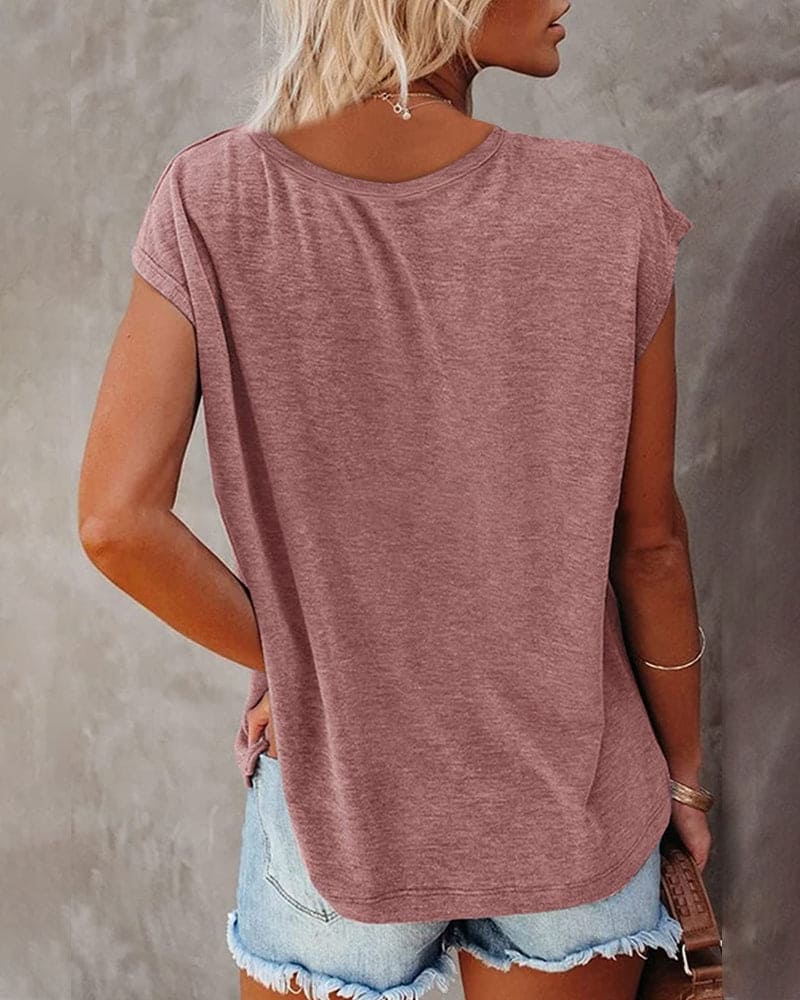 Loose-Fitting Women's V-Neck T-Shirt