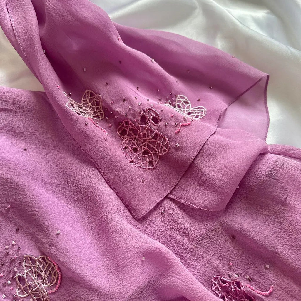 Pink Purple Fashion Elegant Exquisite Beaded Strapless Long Chiffon Ball Gown Evening Gown Party Dress