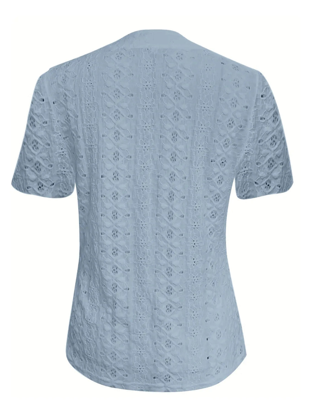 Blouse Top Casual Chic Lace Openwork Notched Neck Boho