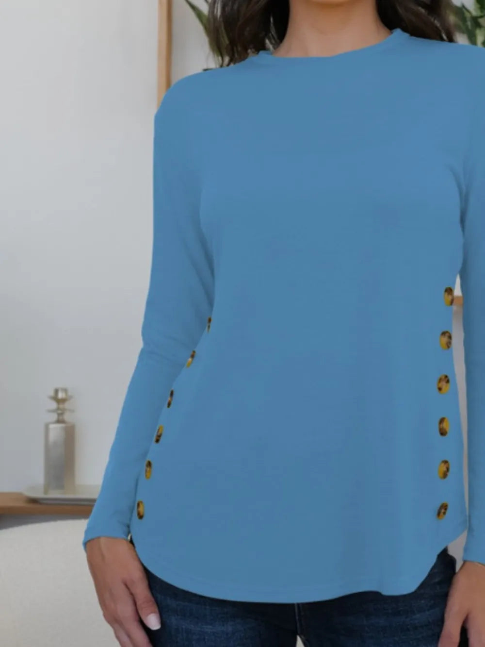 Tunic T-Shirt Top Stretch Everyday Casual Comfort Chic