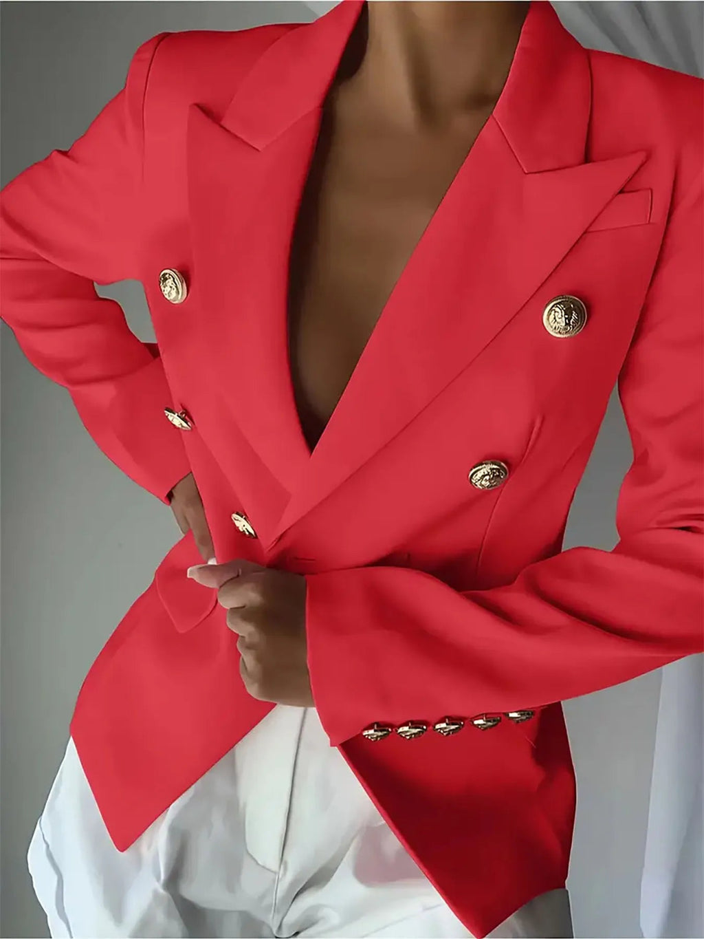 Blazer Lapel Collar Workwear Casual Chic Modern Trendy