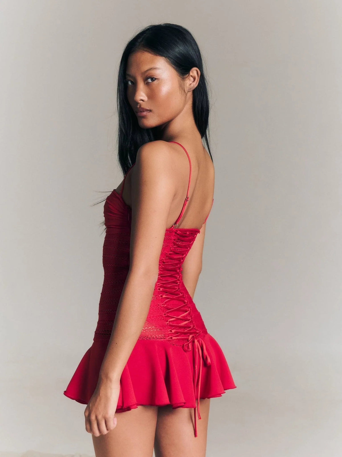 Daysi Ruffle Trim Mini Dress