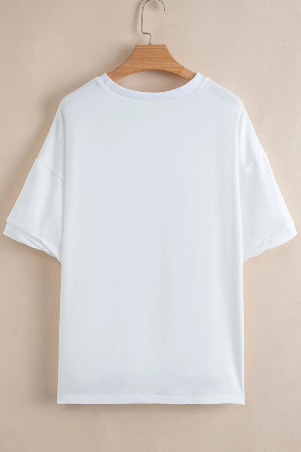 T-Shirt Oversized Top Everyday Casual Hi Low Hem Boho