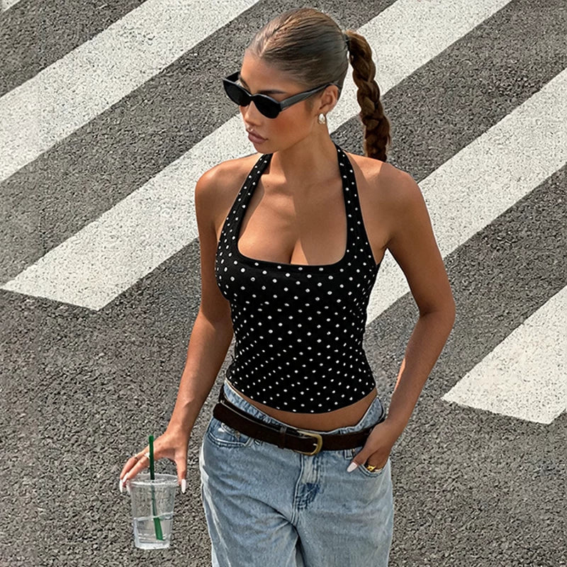 Hadlie Polka Dot Halter Top