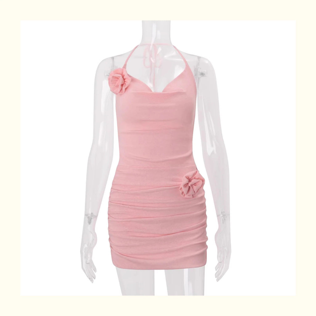 Floral Embellished Bodycon Mini Dress
