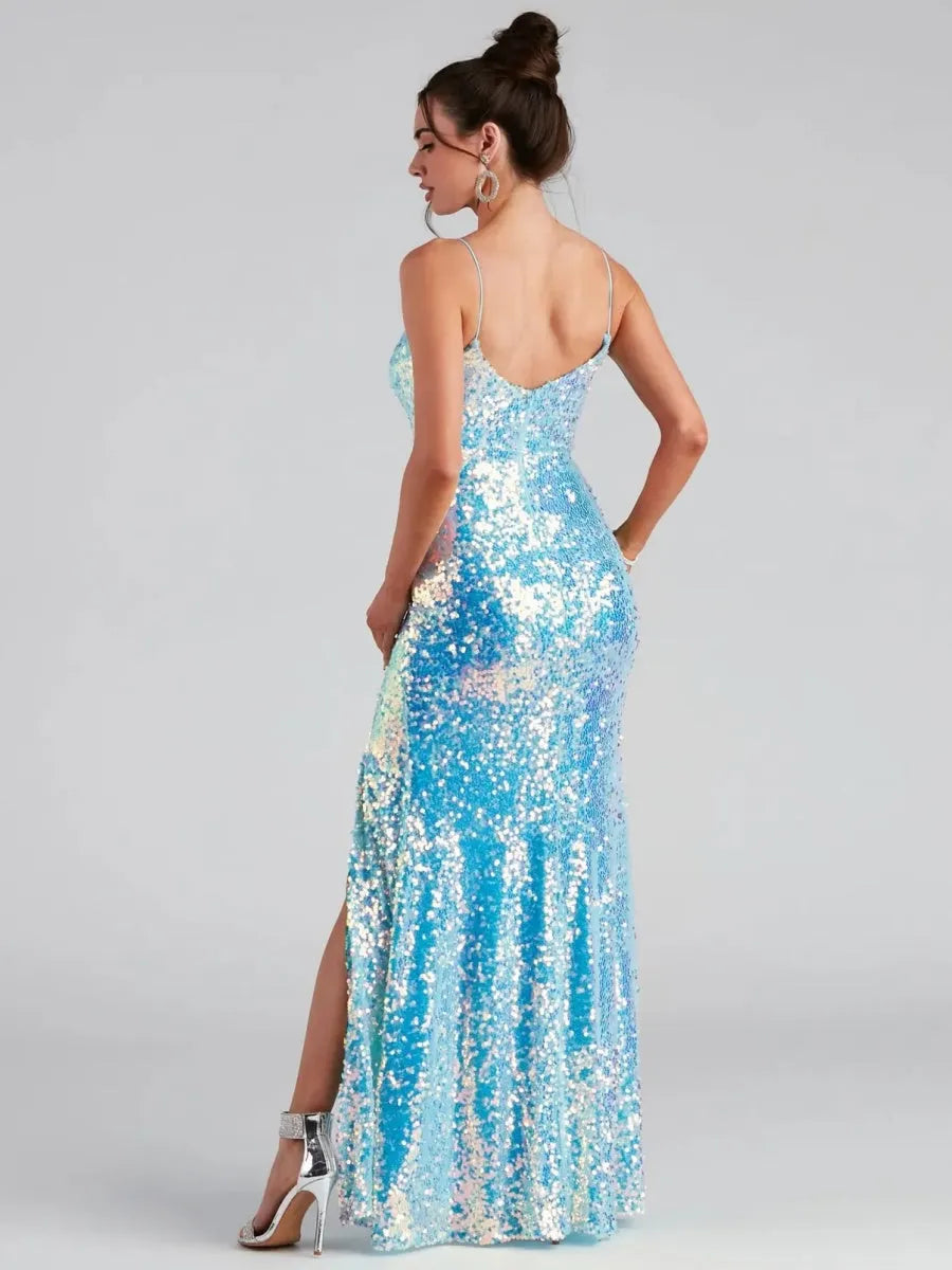 Liber Summer Women's Sequins Photography Travel Maxi Dresses