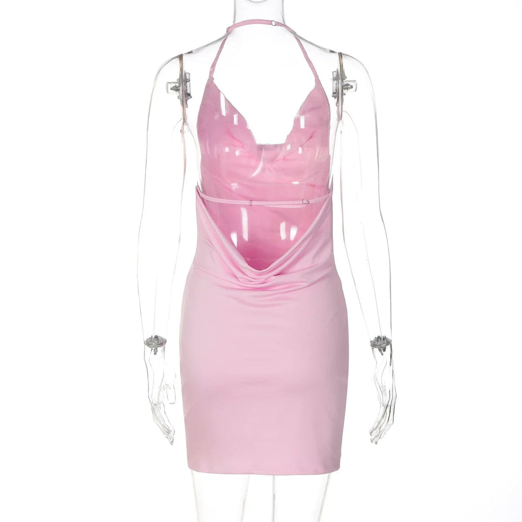 Suhayla Cowl Neck Sequin Mini Dress