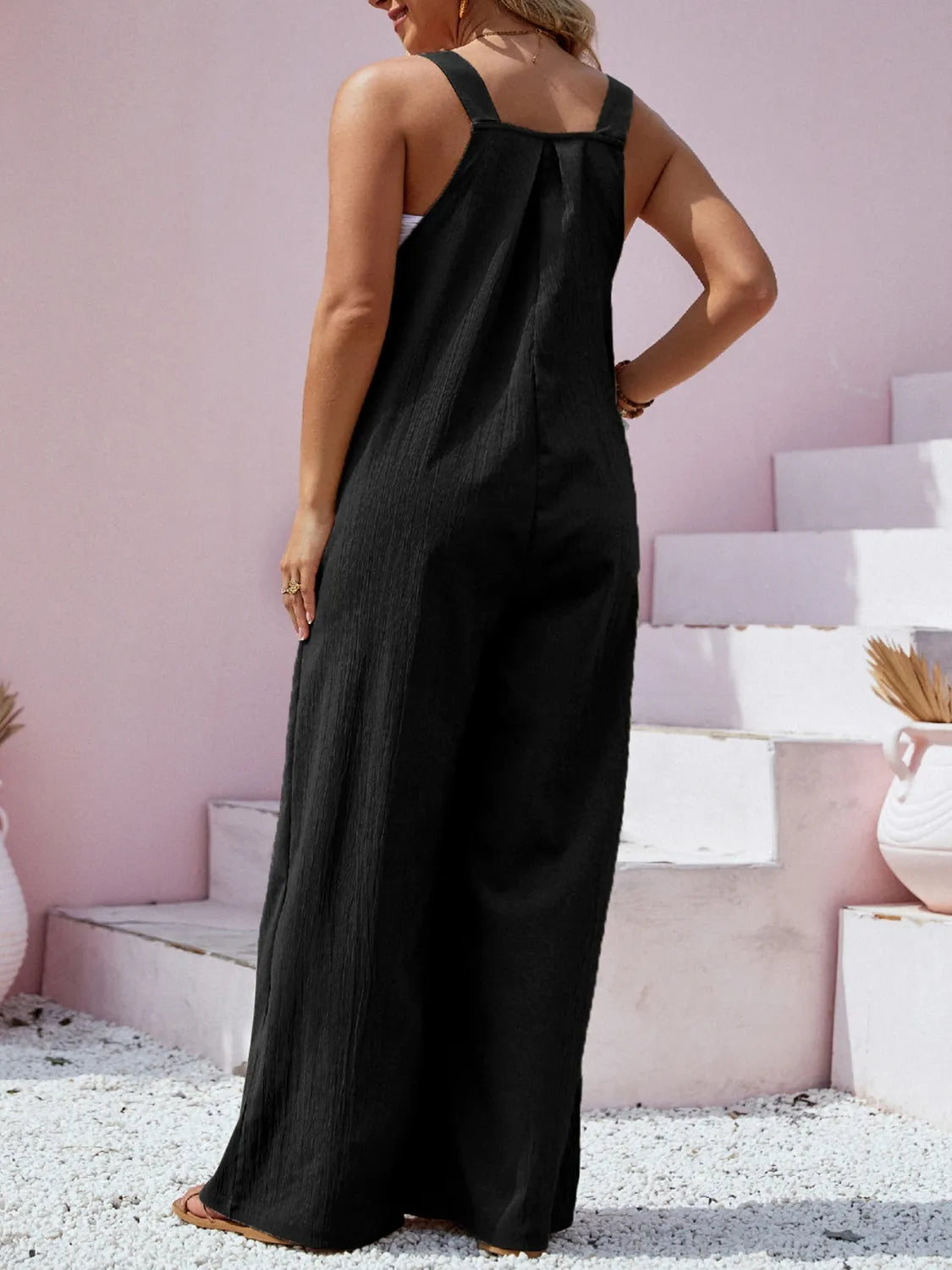 Overalls Boho Wide Leg Jumpsuit Flattering Vacation