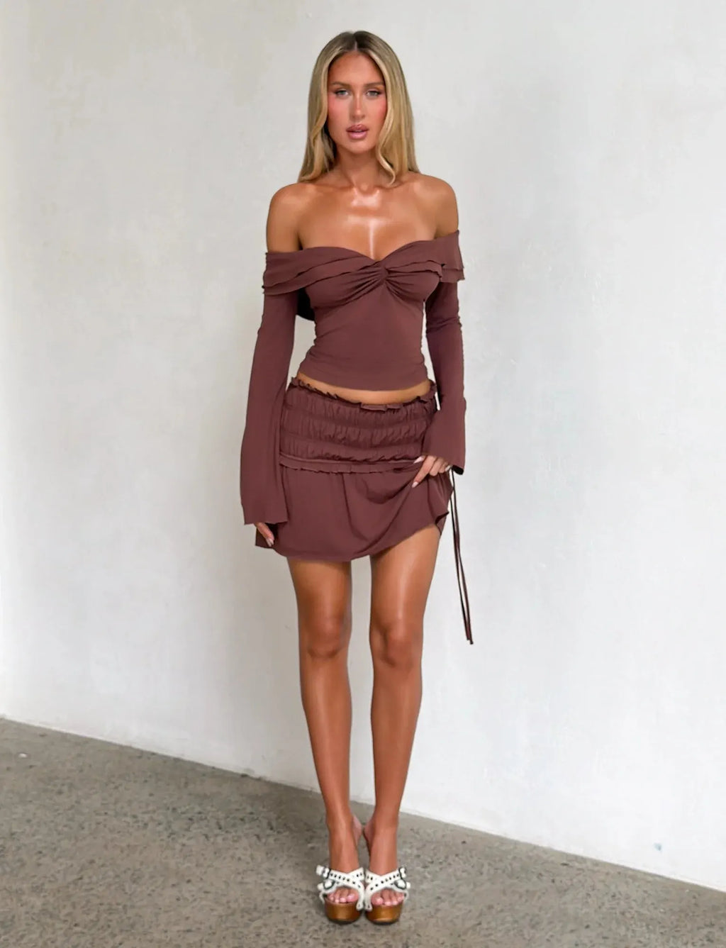 Reeve Ruched Mini Skirt
