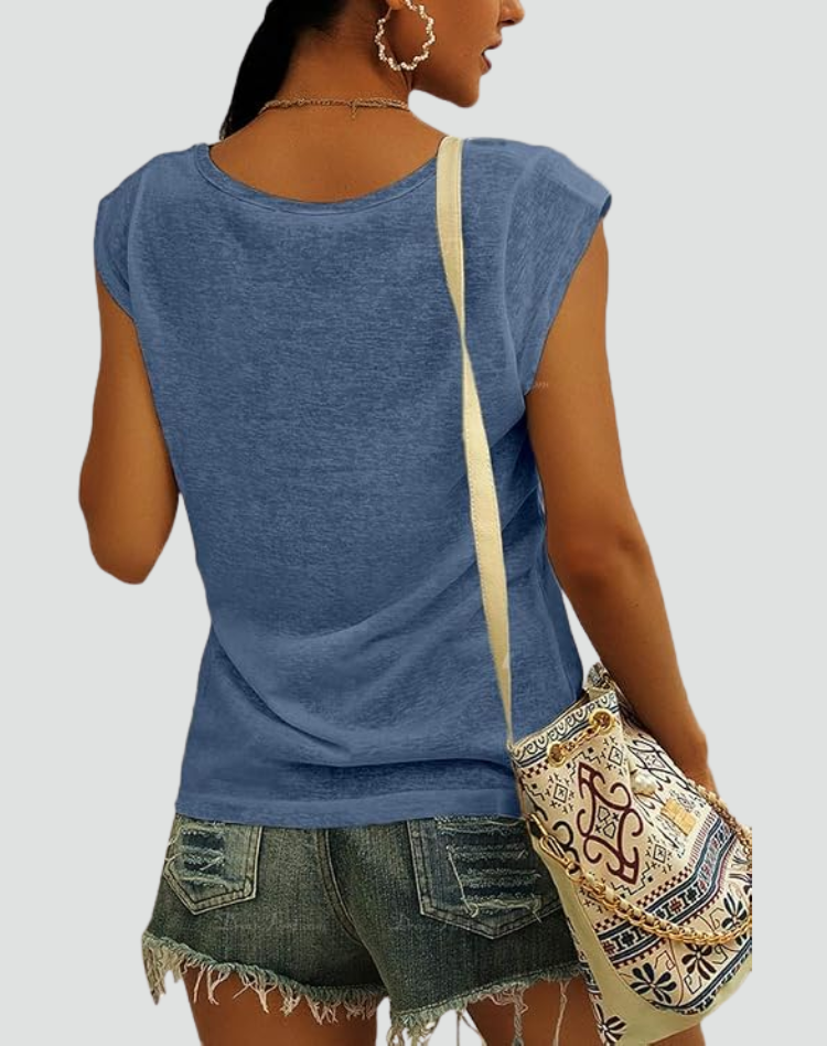 Loose-Fitting Women's V-Neck T-Shirt