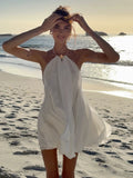 Colbie Halter Flower Mini Dress