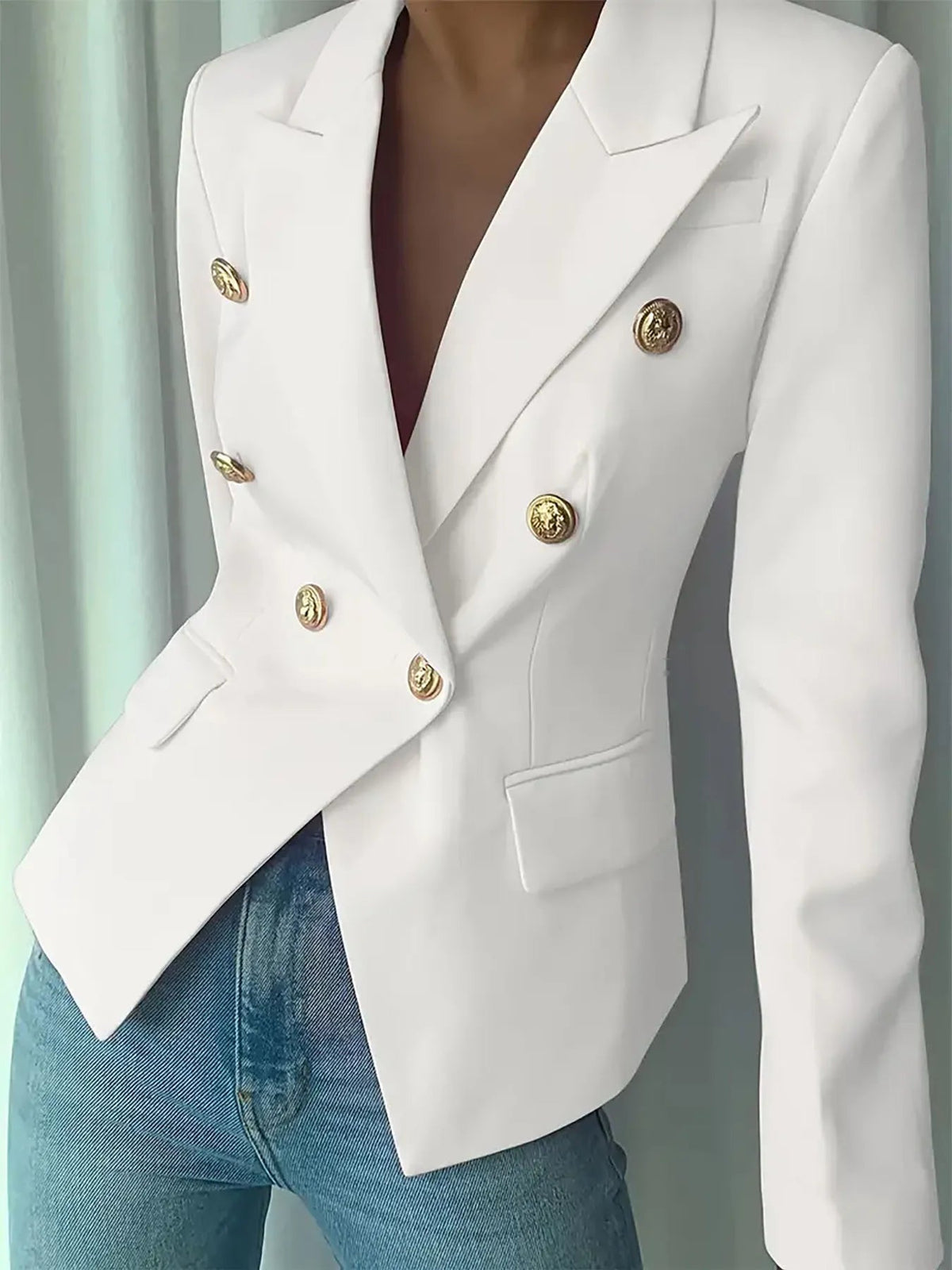 Blazer Lapel Collar Workwear Casual Chic Modern Trendy