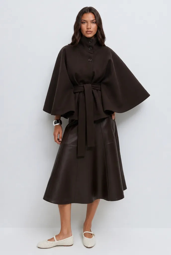 Natalie Belted Tailored Wool Coat