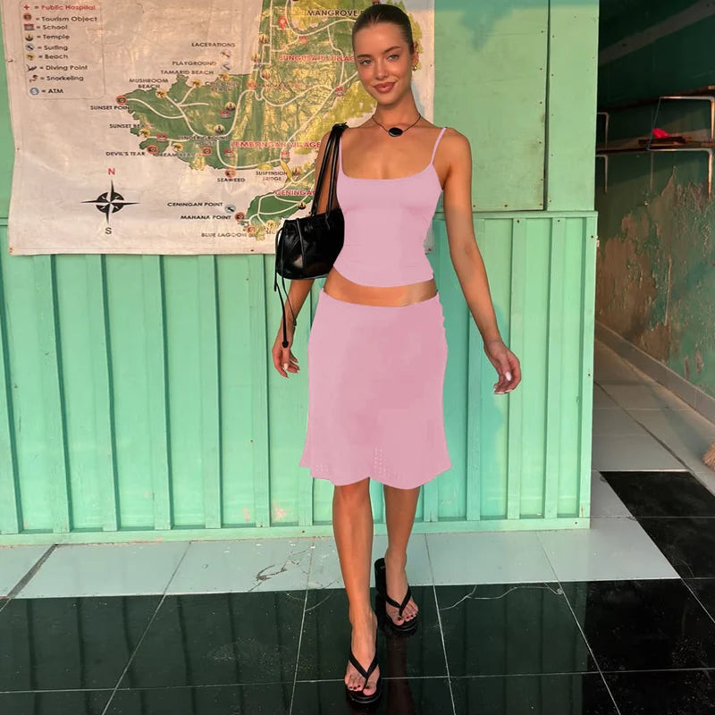 Ayaana Slim Camisole Skirt Set