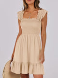 Smocked Cami Dress with Ruffle Hem