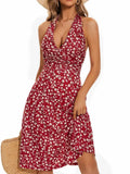 Printed Halter Neck Dress for Women