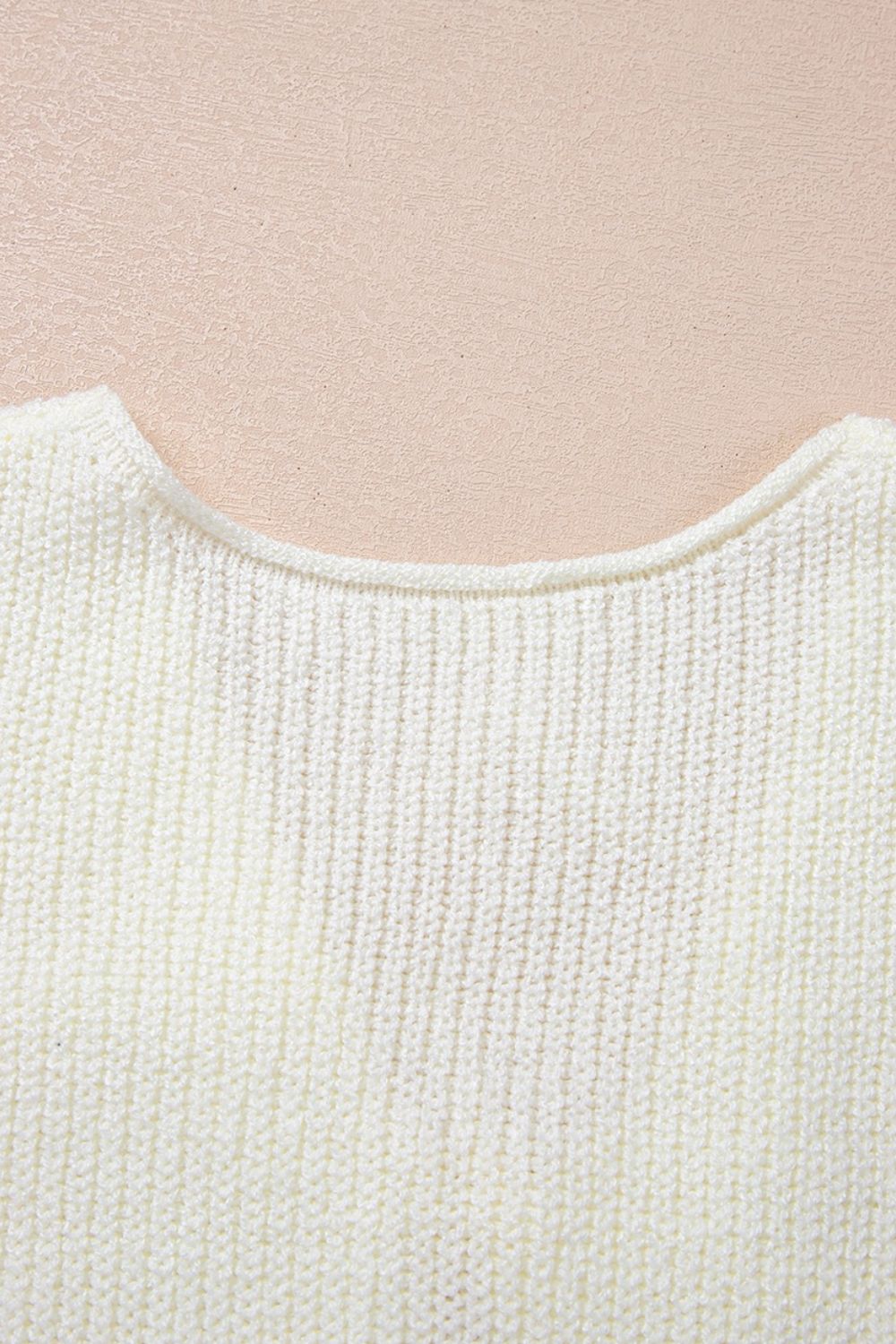 Sweater Cropped Knit Tie Front Casual Chic Holiday