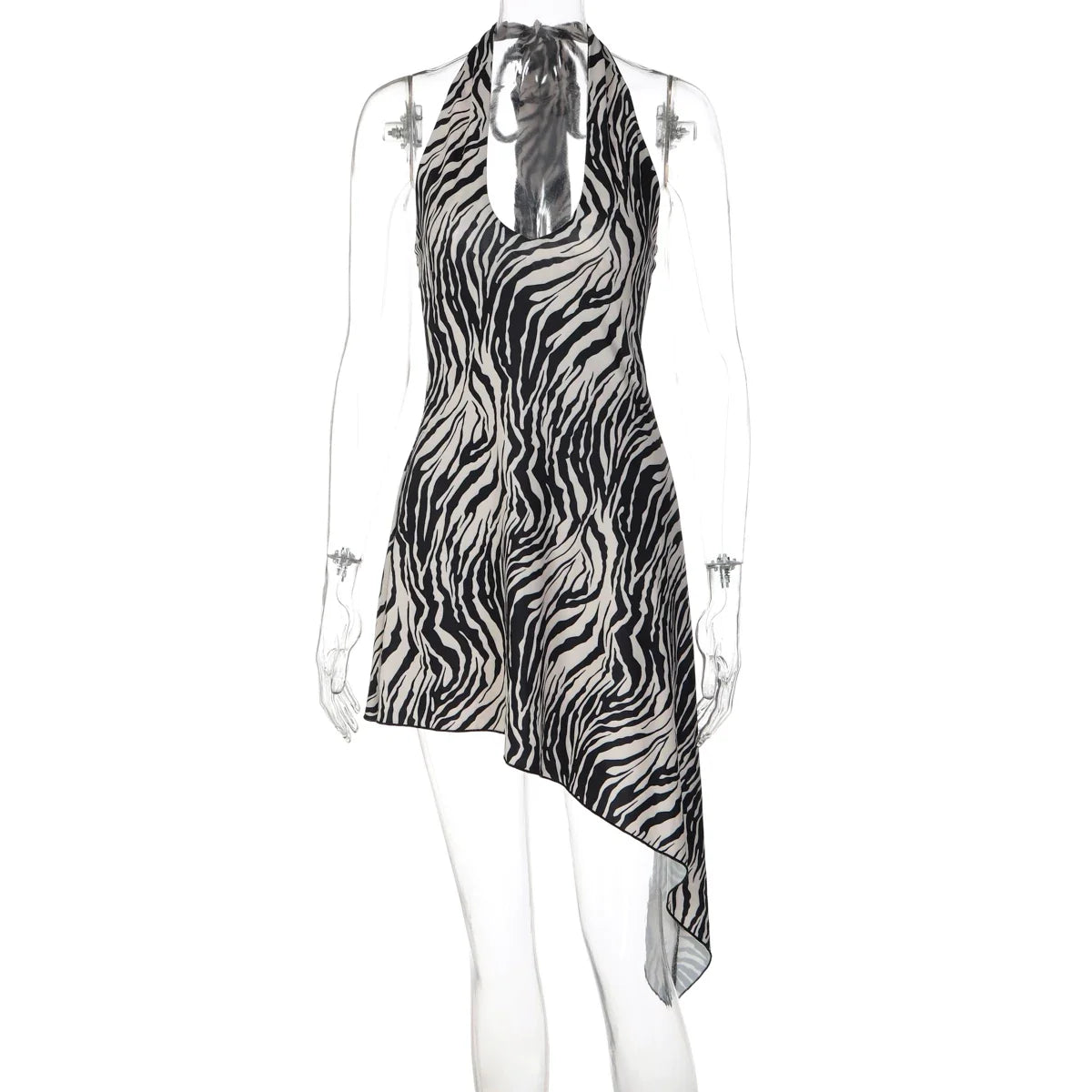 Ariani Halter Asymmetric Mini Dress