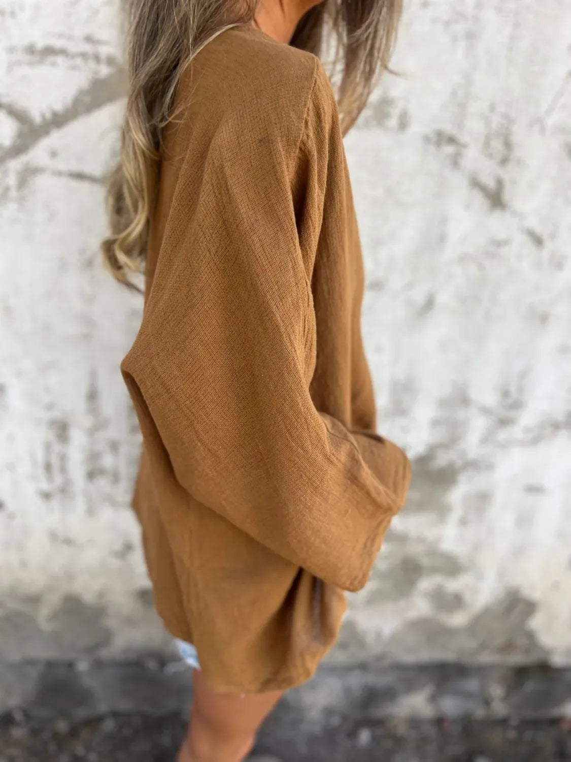 Kimono Blouse Top Transitional Layering Oversized Boho