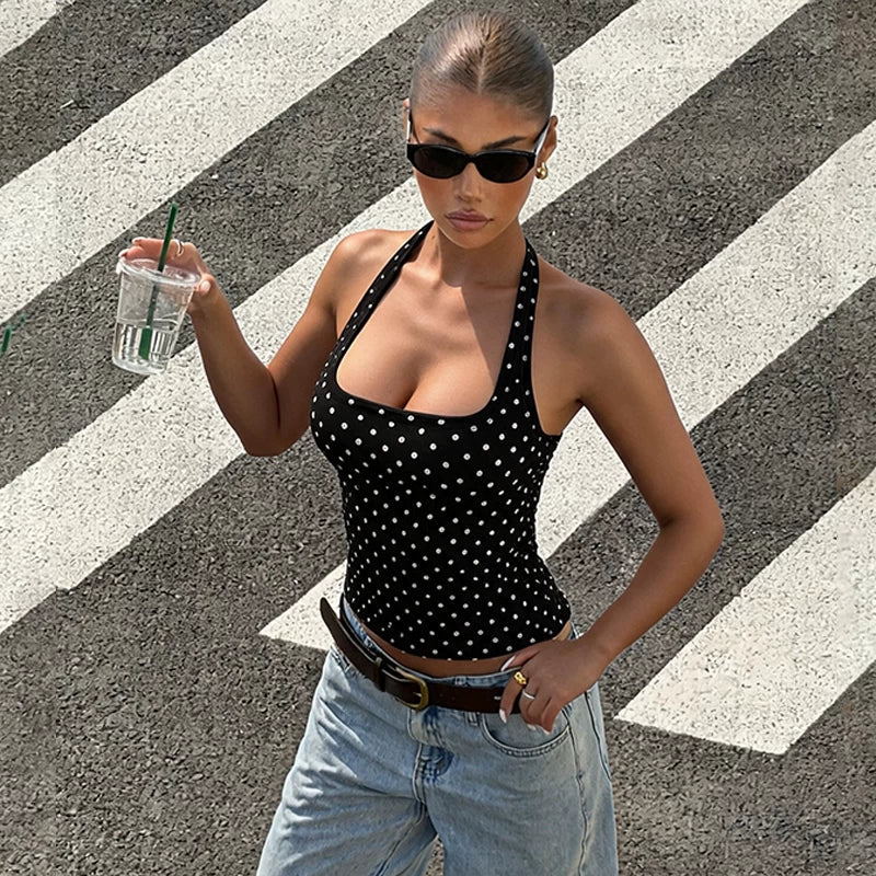 Hadlie Polka Dot Halter Top