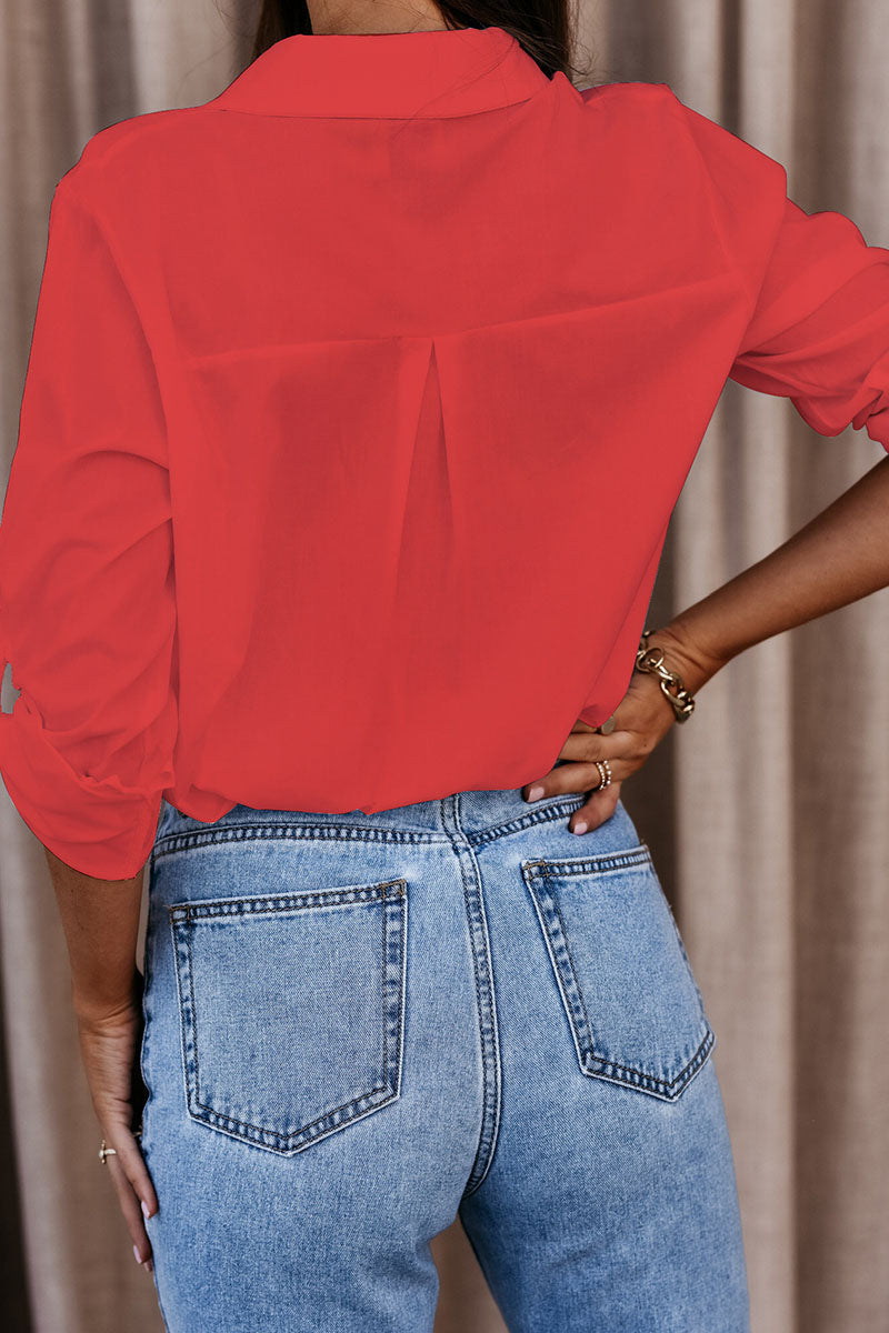 Breathable Oversized Blouse with Long Sleeves for Women