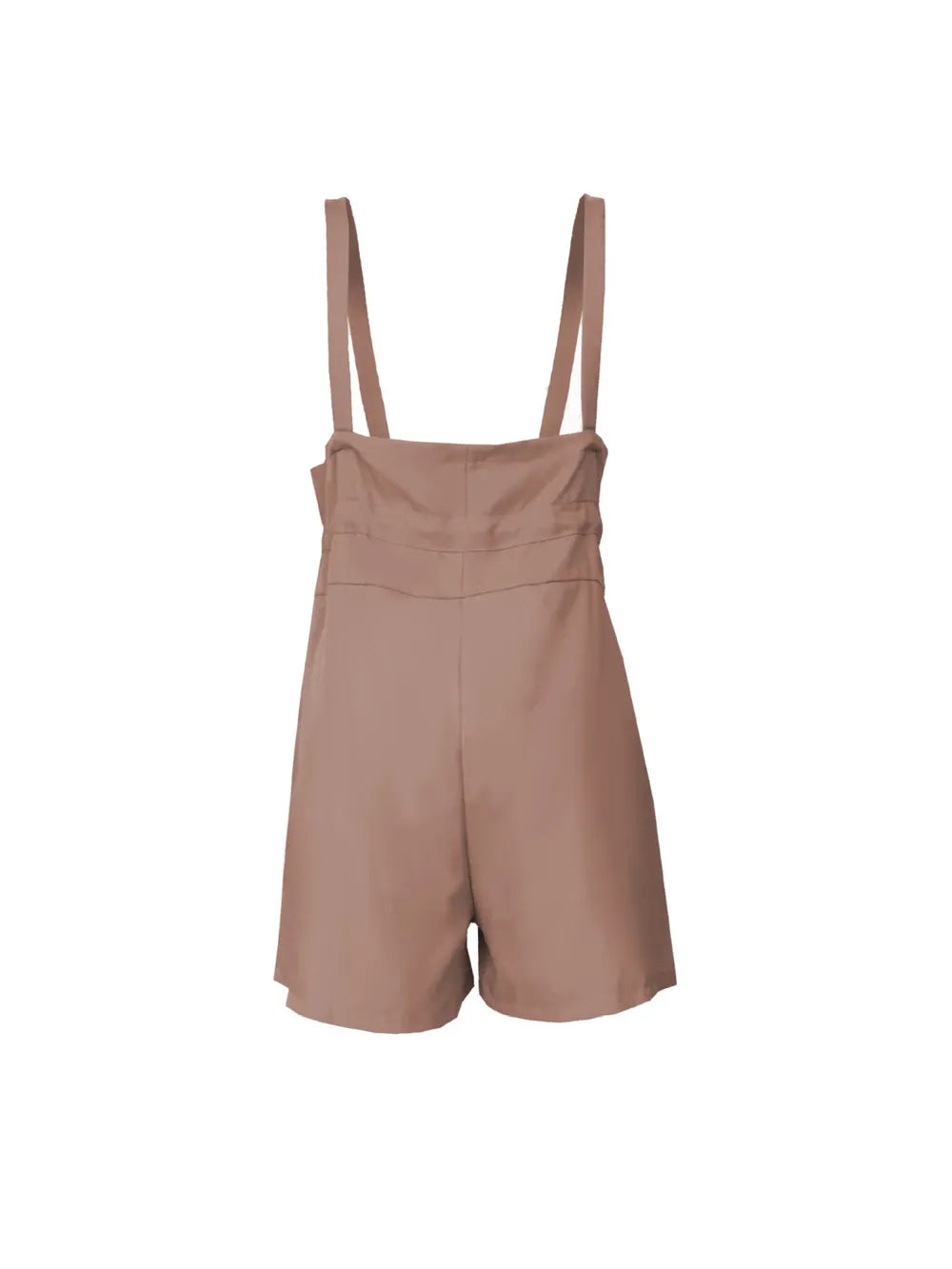 Overall Romper Wide Strap Paperbag Waist Loose Fit