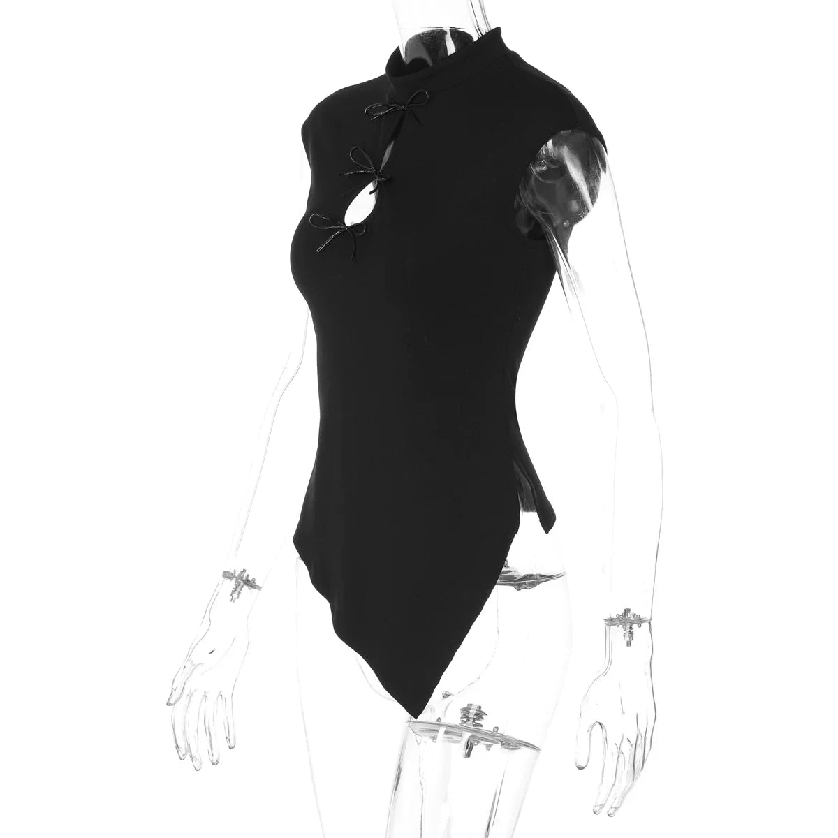 Mae Asymmetric Bow Cut-Out Top