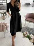 Lace Up Shirts Irregular Printed Maxi Dresses