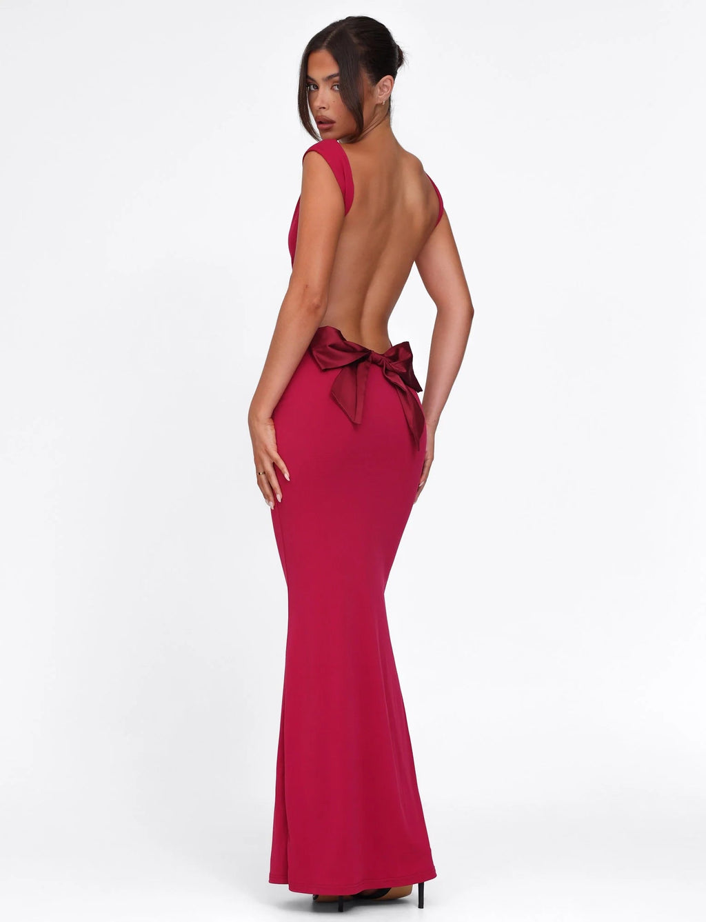 Sasha Satin Bow Maxi Dress