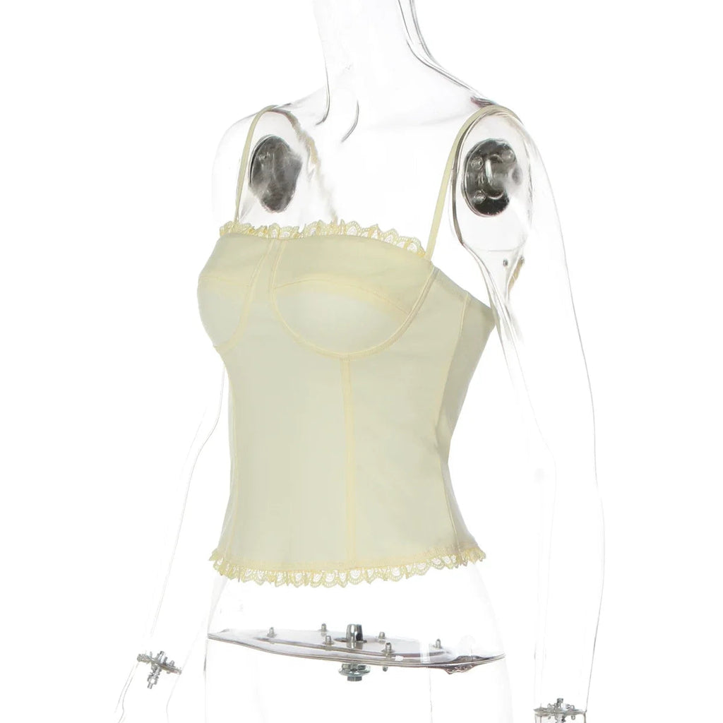 Zyah Lace Trim Corset Camisole