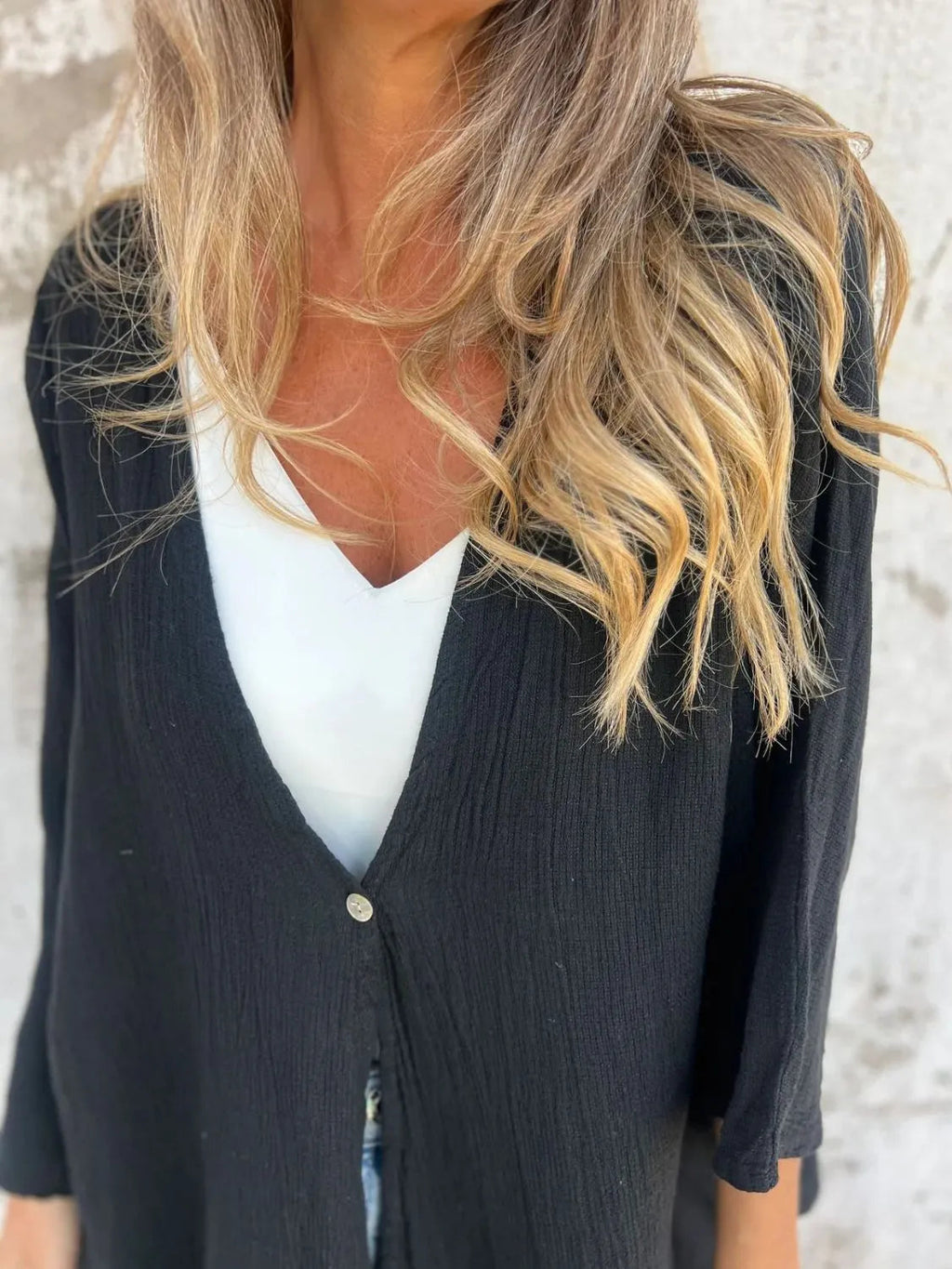 Kimono Blouse Top Transitional Layering Oversized Boho