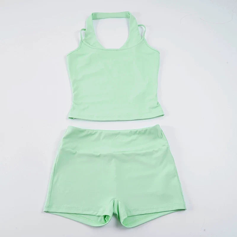 Chantel Halter Camisole Shorts Set