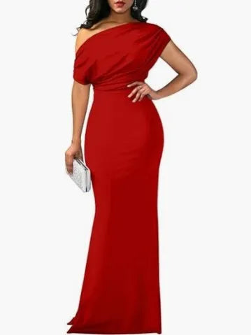 Sleeveless Off-shoulder Bodycon Long Dress