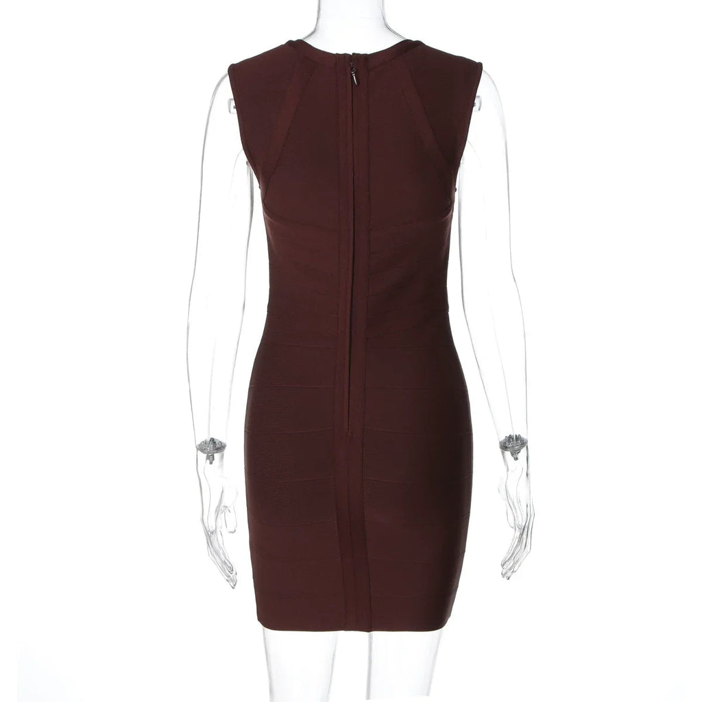 Nayah V-Neck Bandage Mini Dress