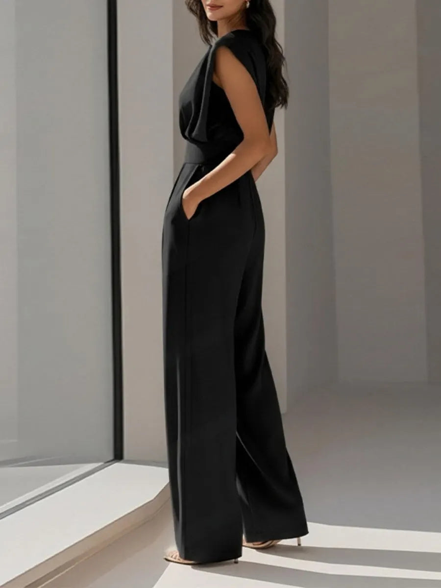 Sleeveless Waist Temperament Commuting Jumpsuits