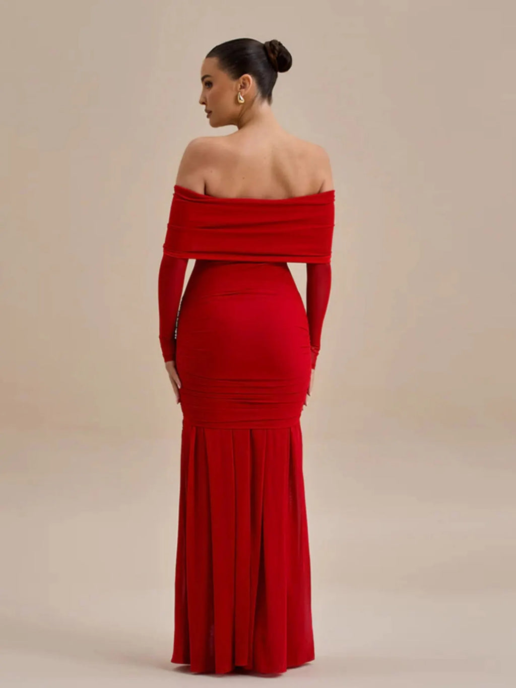 3D Flowers Valentine's Day Off-shoulder Pleated Maxi Dresses
