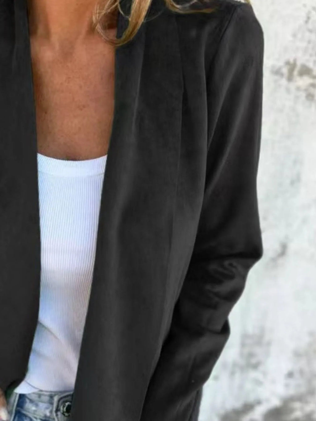 Plus Size Open Front Casual Cardigan