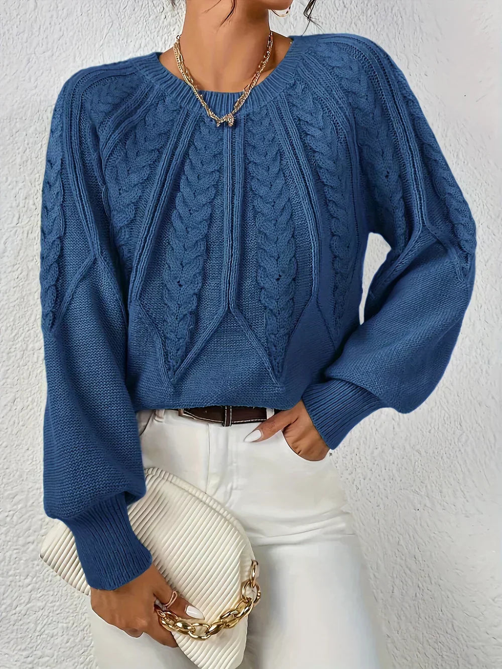 Cable-Knit Women's Sweater for Autumn