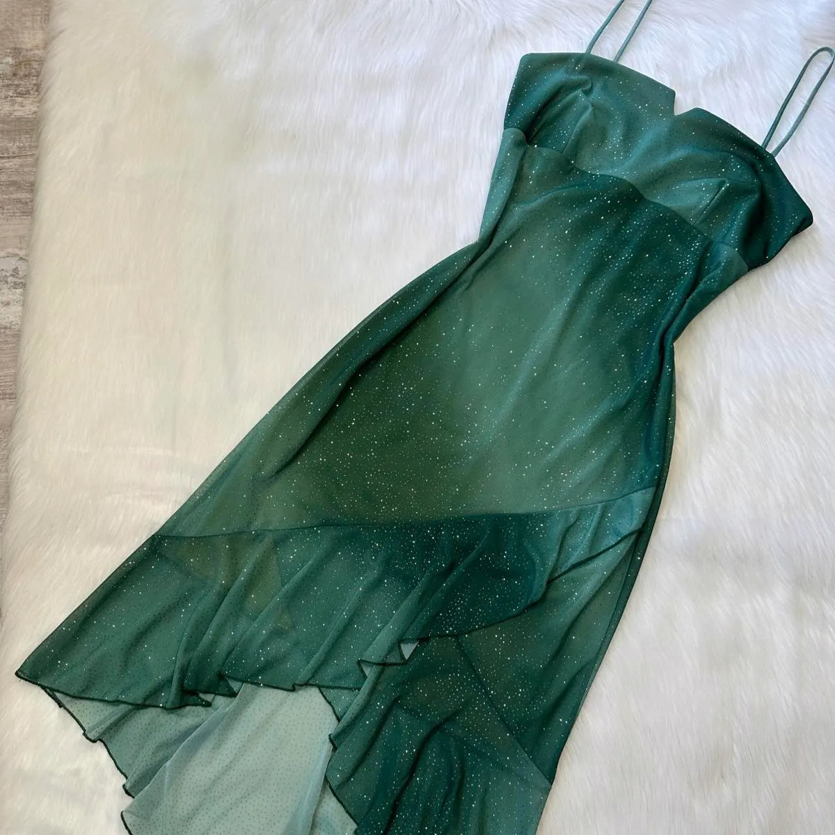 Moss Green Fairy Homecoming Dress Yk Sparkly Mini Flowy Ruffle Short Chiffon Ball Gown Evening Gown Party Dress