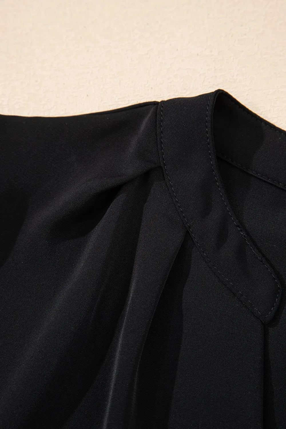 Notched Neck Short Sleeve Blouse – Casual Chic