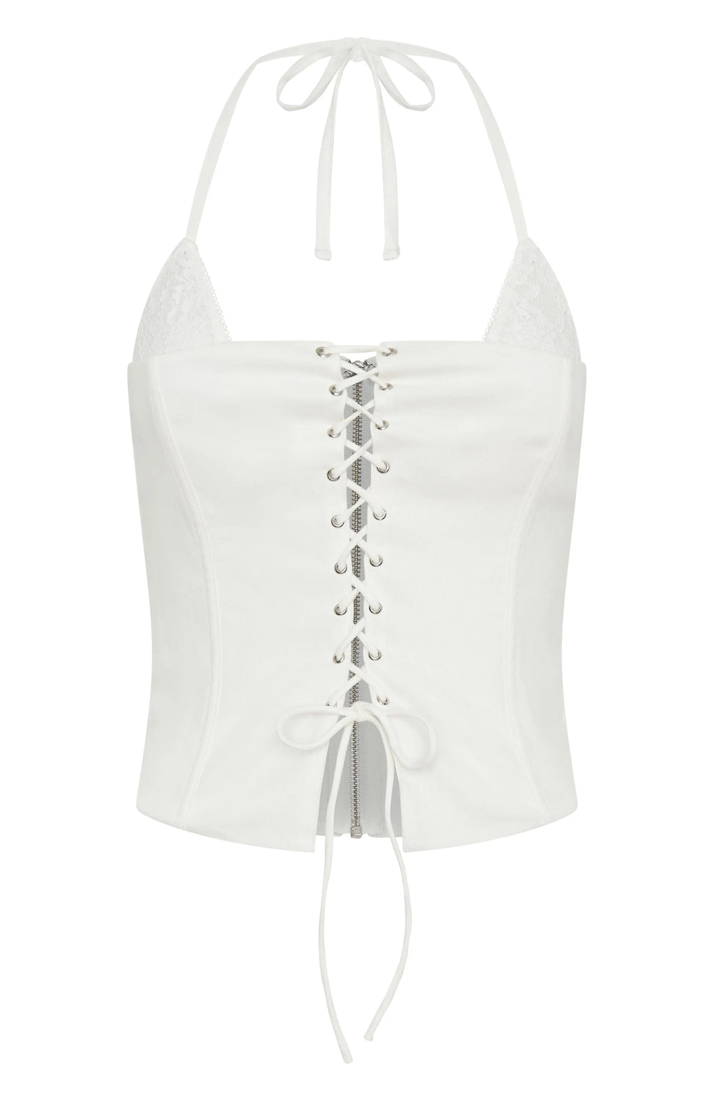 Iylah Lace Halter Bustier Top