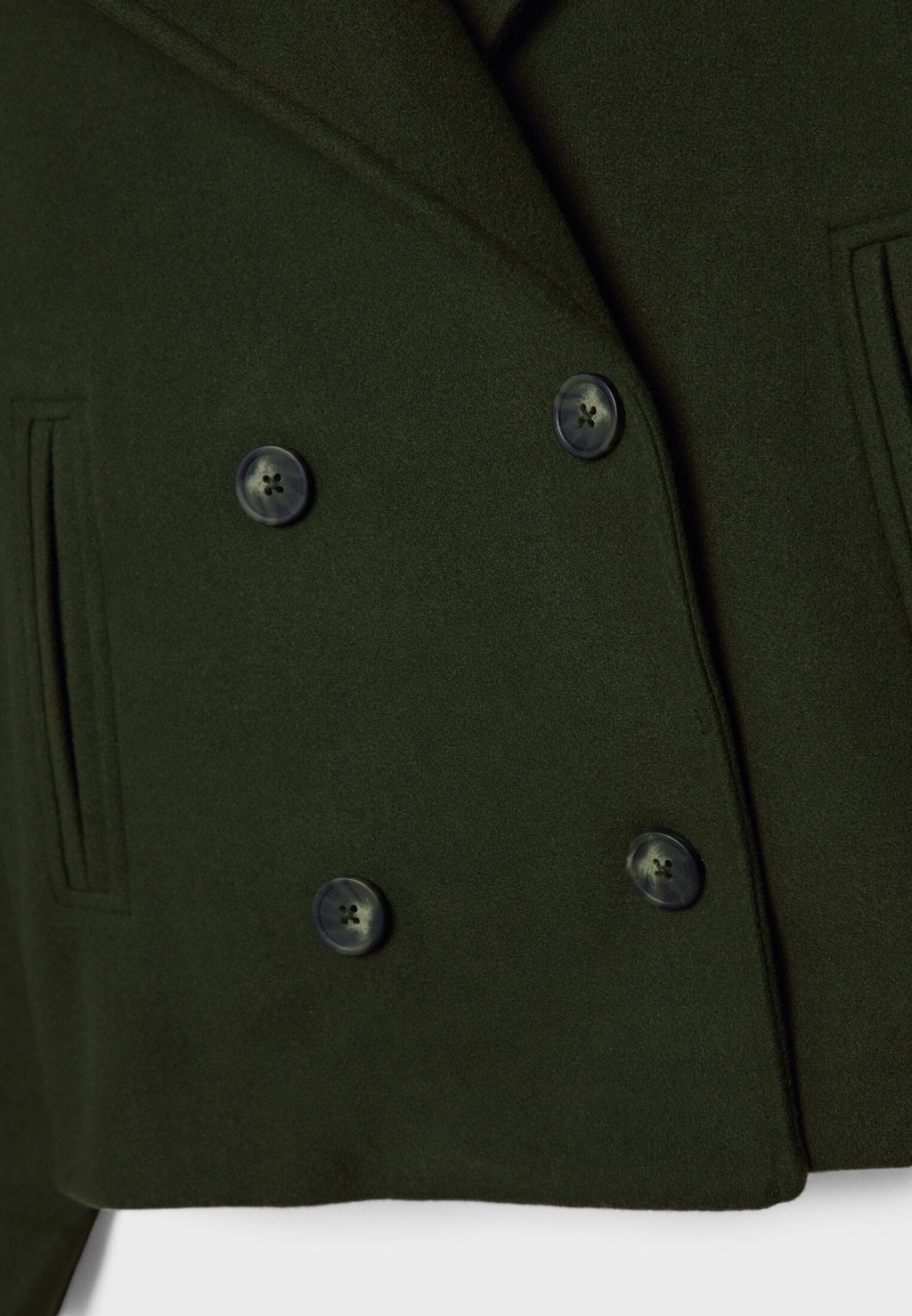 Jitske - Chic Short Peacoat with Double Button Closure