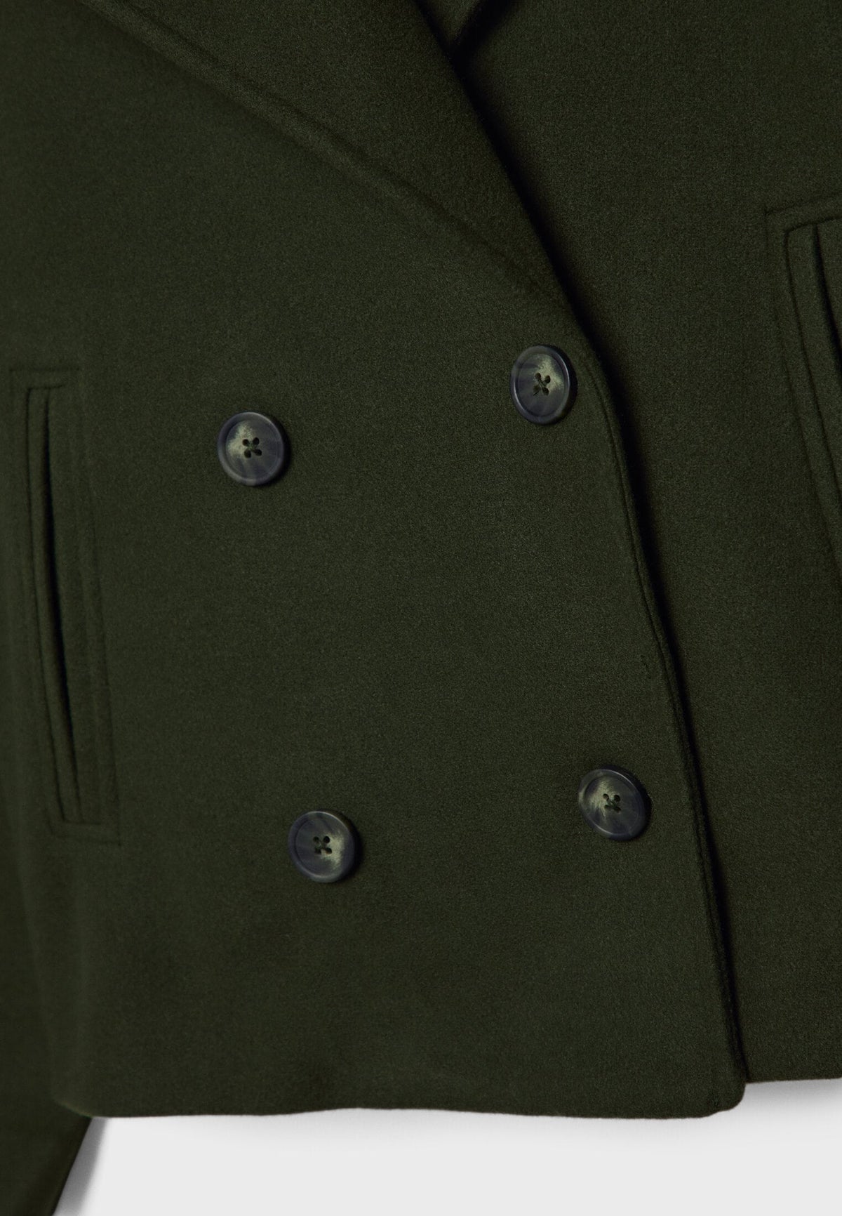 Jitske - Chic Short Peacoat with Double Button Closure