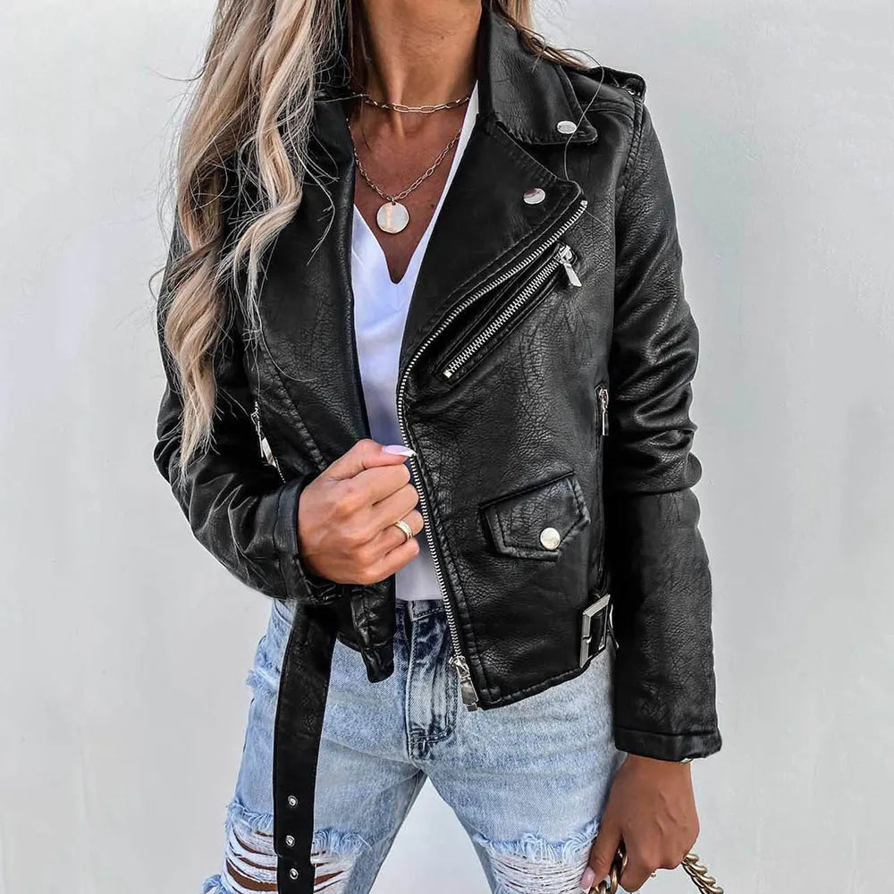 Dalí - Classic Leather Biker Jacket