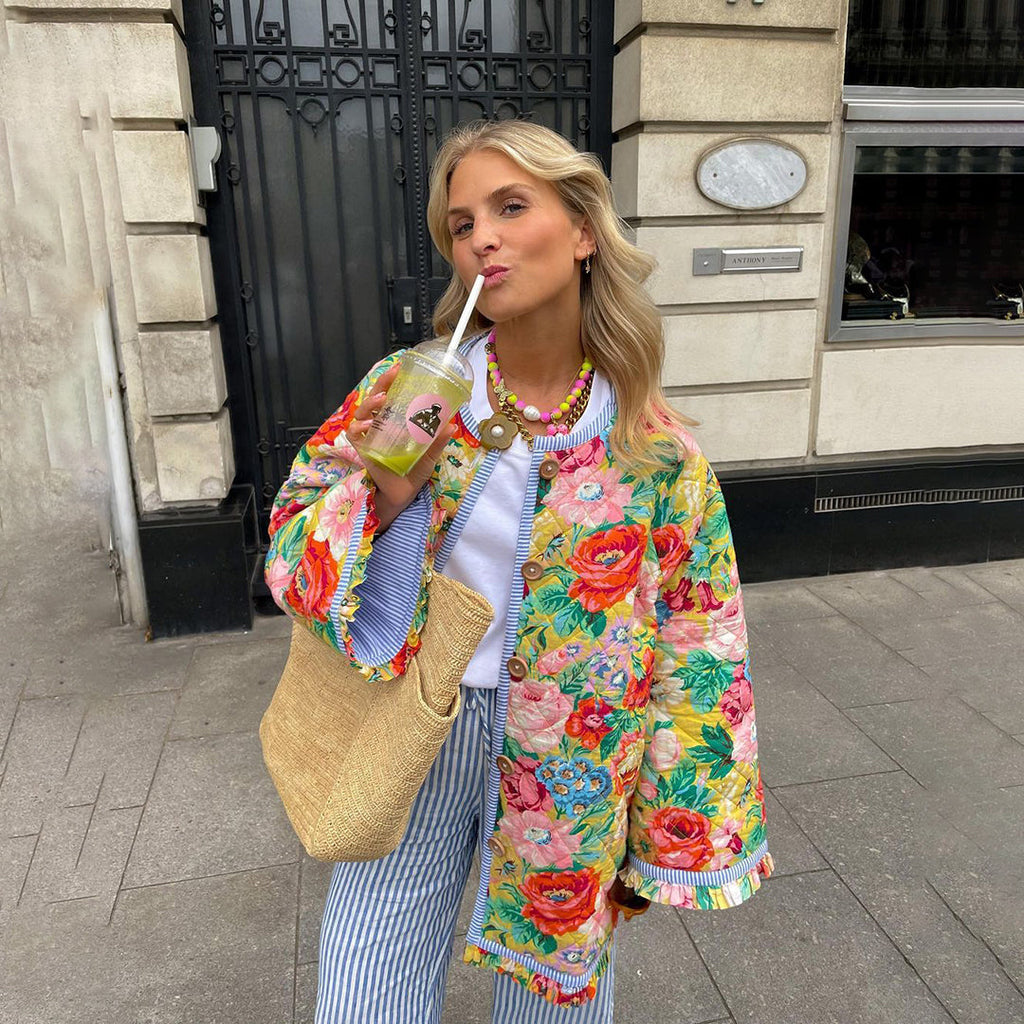 Puck - Puffer mid-layer jacket with colorful print