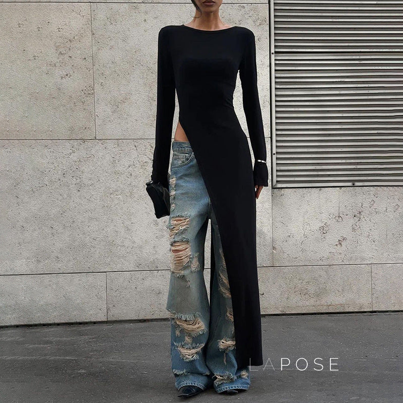 Ohana Sleek Slit Maxi Dress