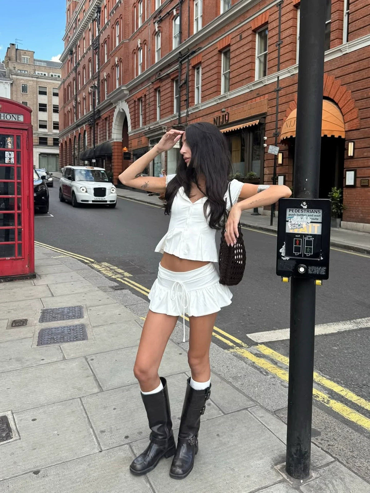 Jordynn Lace Trim Mini Skirt Set