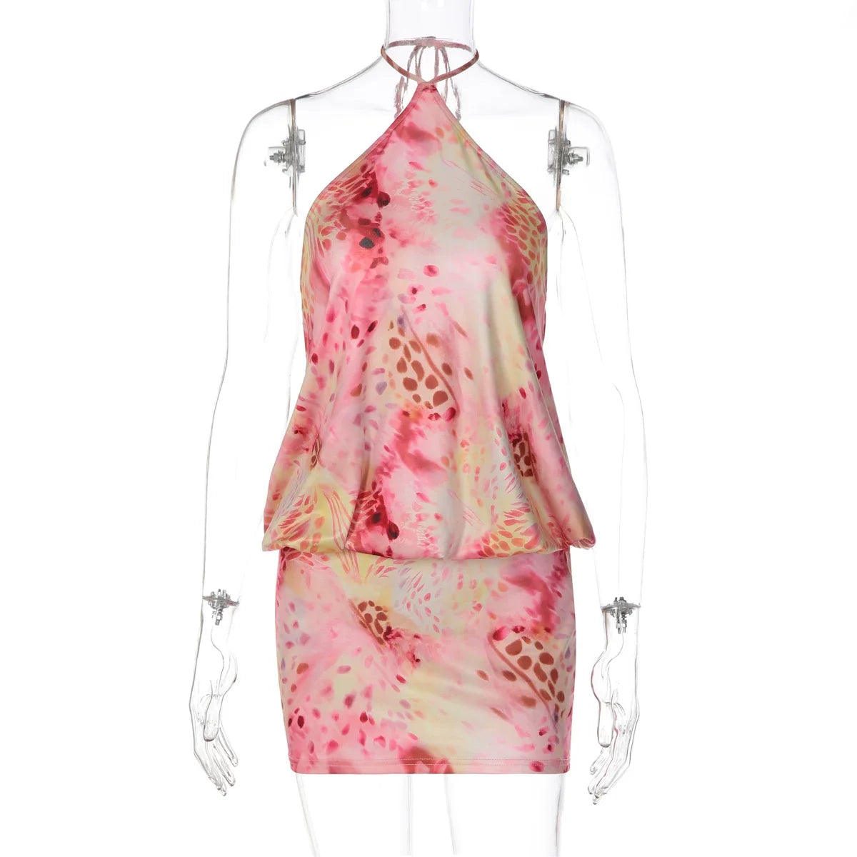 Sofi Floral Halter Mini Dress